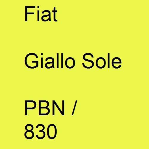 Fiat, Giallo Sole, PBN / 830.